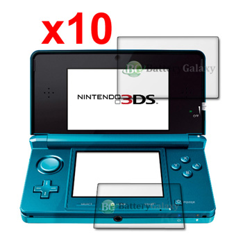 10X CLEAR LCD SCREEN SHIELD PROTECTOR FOR NINTENDO 3DS  